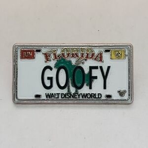 Disney Pin Trading Goofy Florida License Plate Hidden Mickey Pin